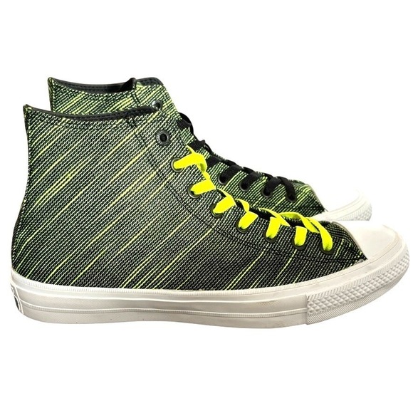 Converse Chuck Taylor II Black Volt‎ High Top Sneakers Sz 10 - Picture 2 of 9